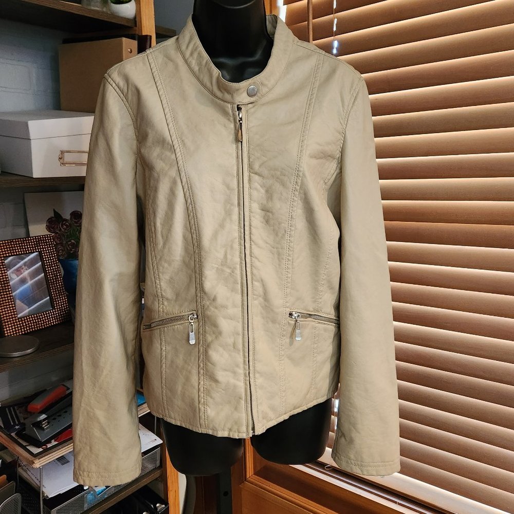 .Faux Leather Moto Jacket from Pimkie